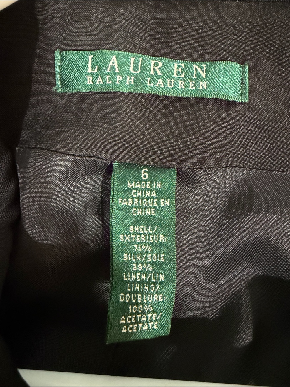 Lauren Ralph Lauren Black Single-Breasted Notch-Lapel Blazer - Picture 2 of 6